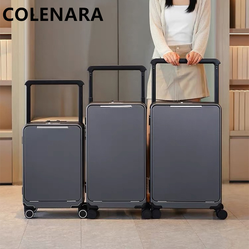 COLENARA Maleta de Viaje de Gr - Front Opening Laptop Luggage 24 Inch reseña y precio