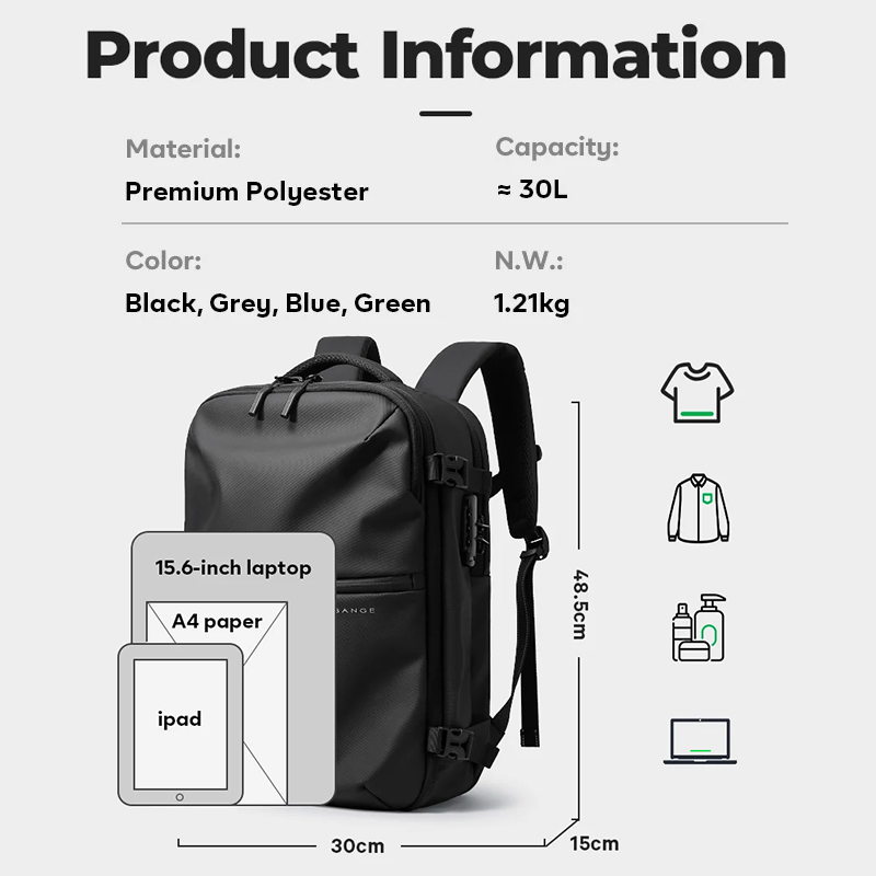 BANGE-Bolsa de cabina antirrob - Luggage reseña y precio