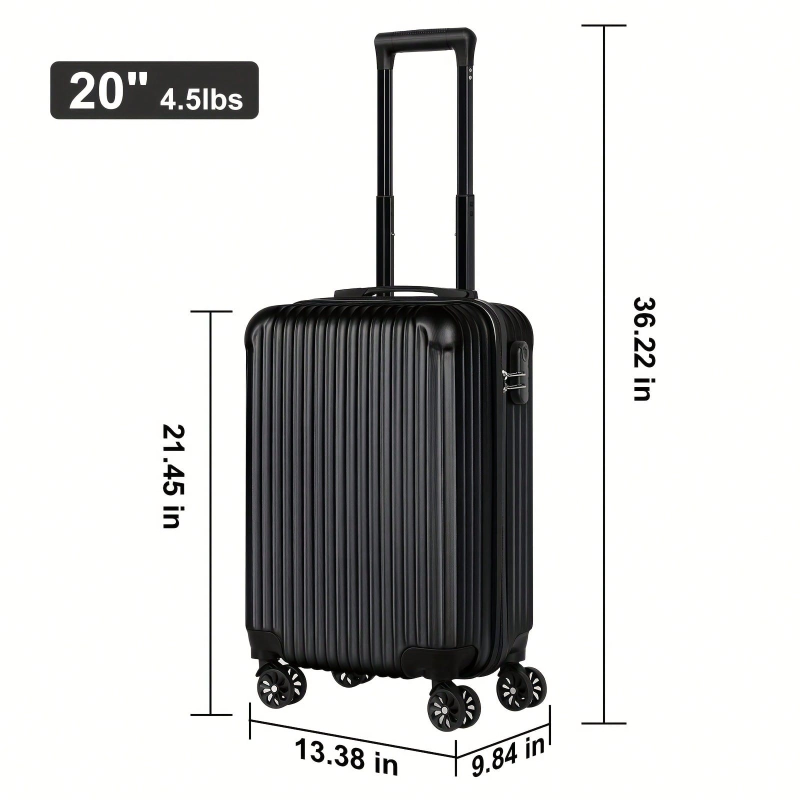 Maleta de cabina rígida de 20  - Spinner Wheel Rolling Suitcase 20 Inch reseña y precio