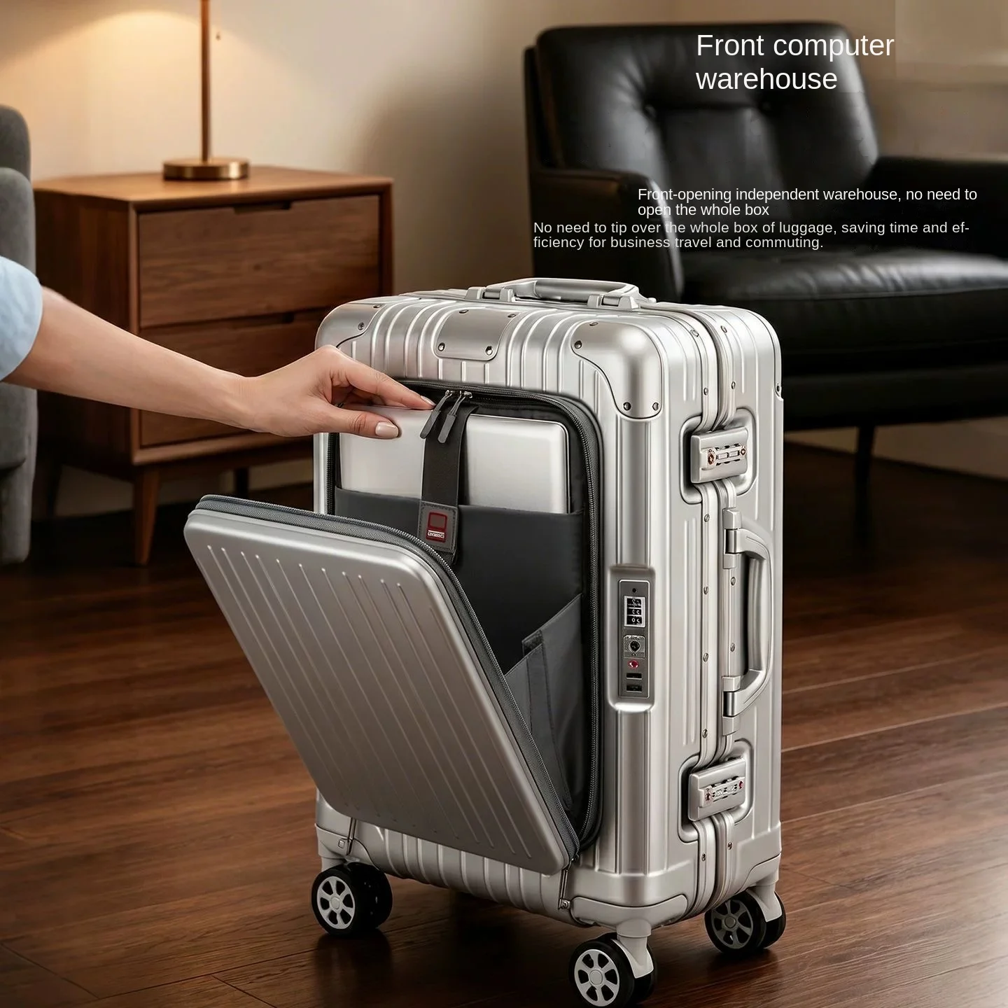 Maleta de viaje con apertura f - Spinner Wheel Rolling Suitcase 20 Inch reseña y precio